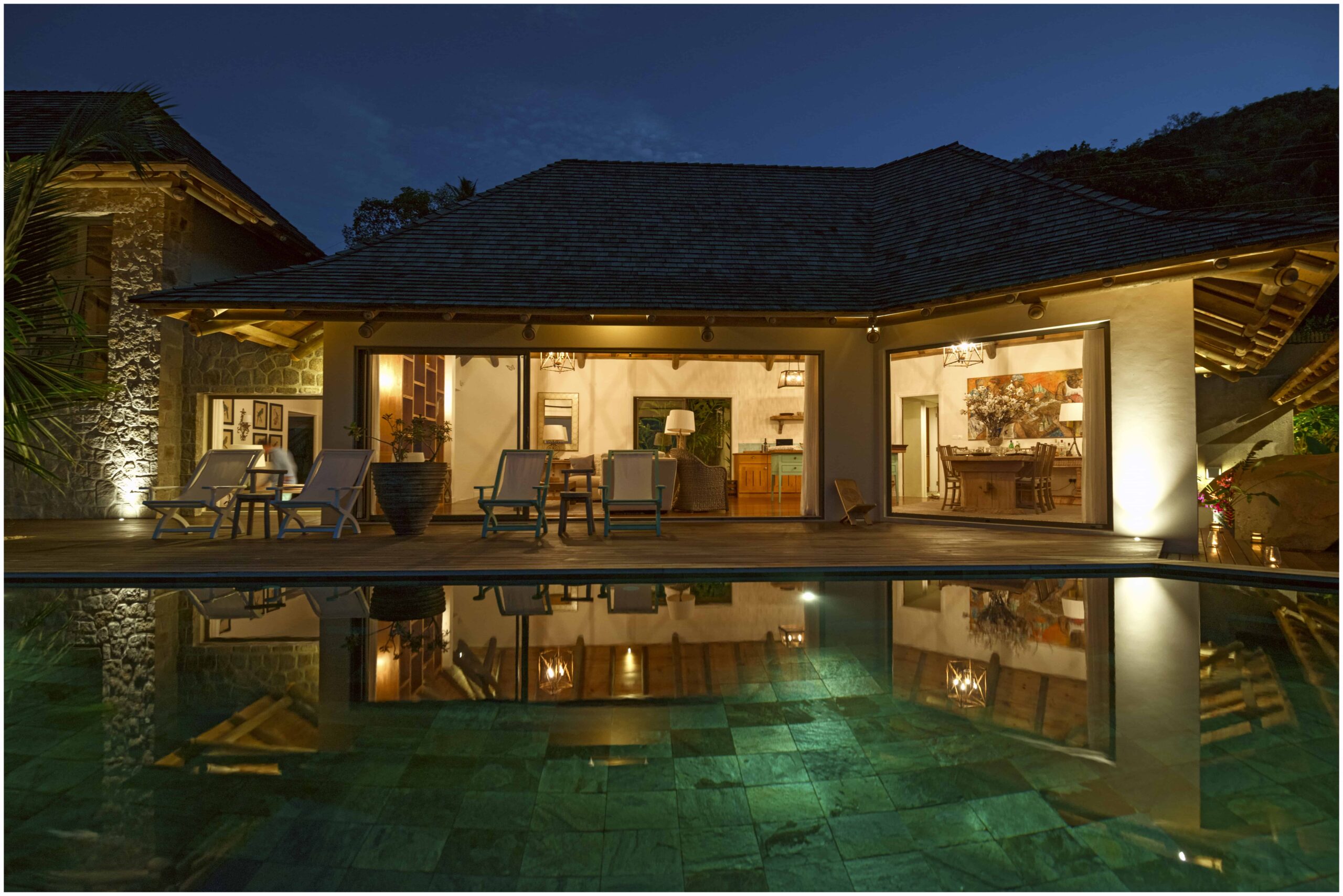 Interior Design villa pool view