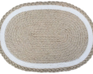Oval Placemat white and natural