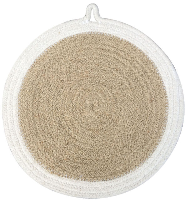Round Placemat natural and white