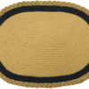 Jute oval placemat navy