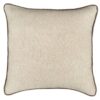 Diamond Wool Cushion Light Fawn With Contrast Piping