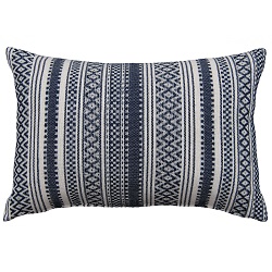 Geometrical Cushion Navy and Cream